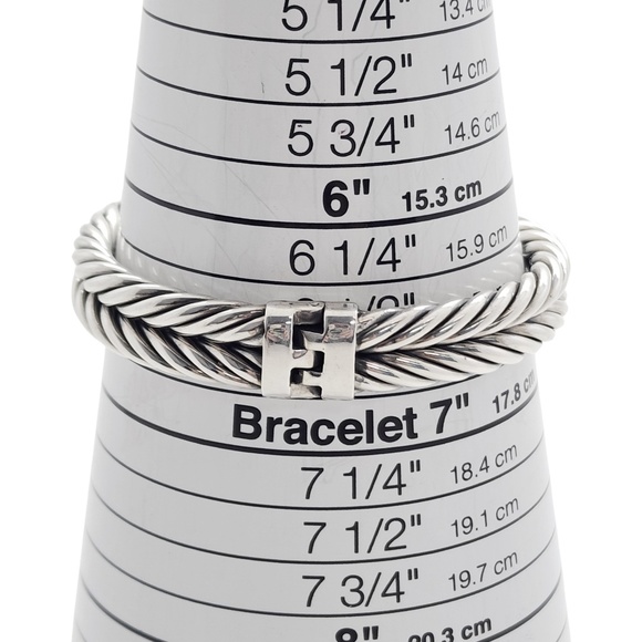 Flli Menegatti Sterling Silver Yellow Gold Plated Accent Citrine Hinged Bracelet - Picture 10 of 12